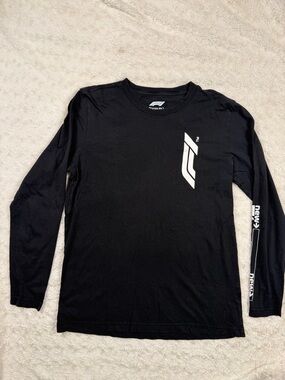 F1 Racing Black Long Sleeve Logo Tee